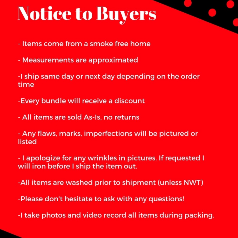 Notice to Buyers